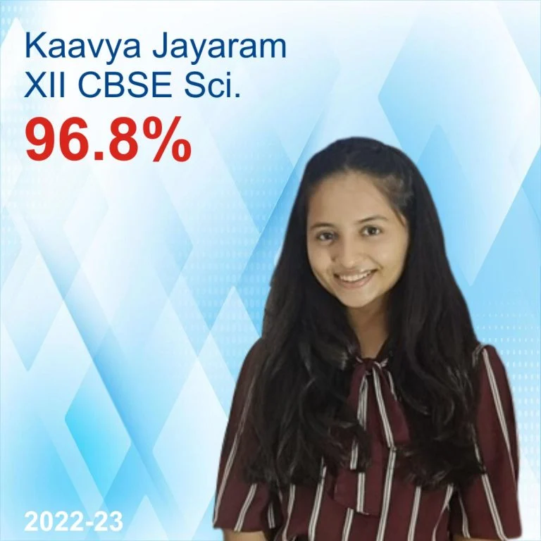 Kaavya Jayaram, Class 12 CBSE Science topper 2022-23, 96.8%, Universal Tutorials