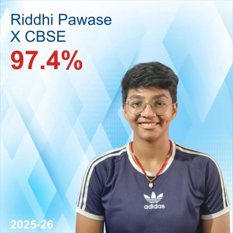 Riddhi Pawase, Class 10 CBSE topper 2025-26, 97.4%, Universal Tutorials Navi Mumbai